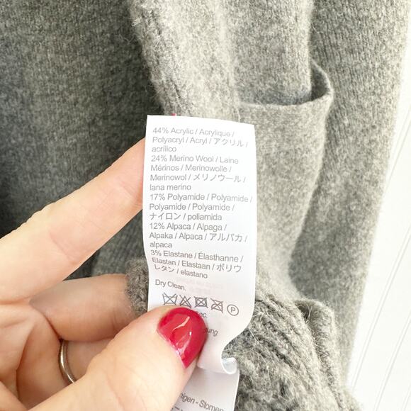 J. Crew Cocoon Sweater Blazer Jacket Grey Cardigan Cozy - Picture 5 of 16